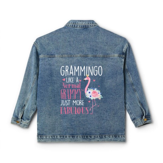 Discover Flamingo Grammingo like a normal Grammy Gifts Classic Women's Denim Jackets
