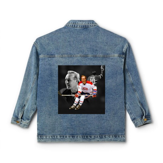 Discover Guy Lafleur 10 Canadian Hockey Legend Classic Classic Women's Denim Jackets