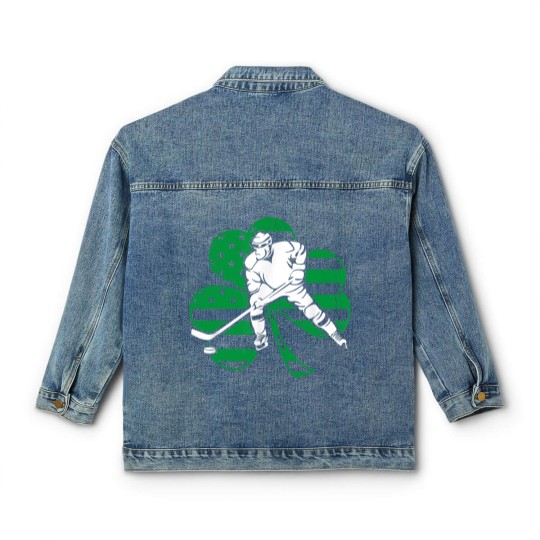 Discover Irish Hockey Player Shamrock St Patrick's Day Classic Women's Denim Jackets