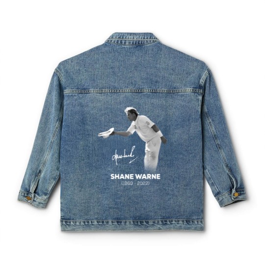 Discover RIP Shane Warne Signature Classic Women's Denim Jackets, Memories Shane Warne  1969-2022 Classic Women's Denim Jackets