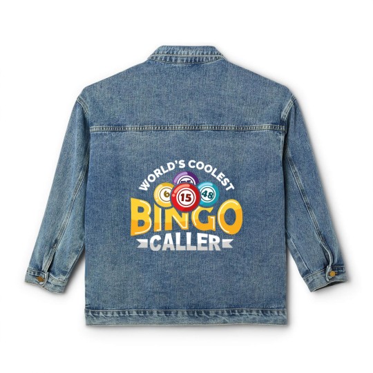 Discover World's Coolest Bingo Caller Lucky Bingo Player Classic Women's Denim Jackets