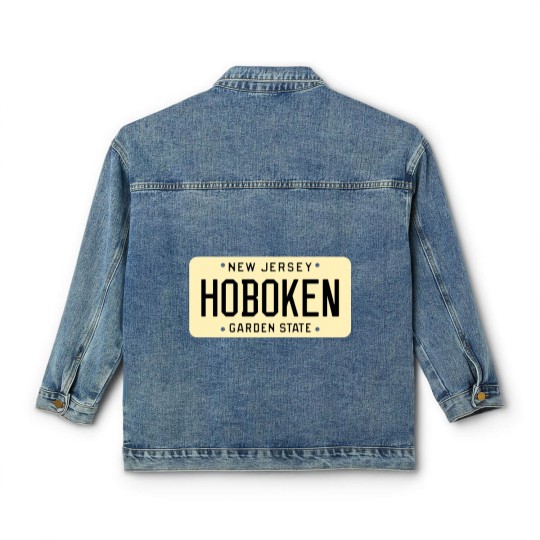 Discover Hoboken New Jersey License Plate Classic Women's Denim Jackets