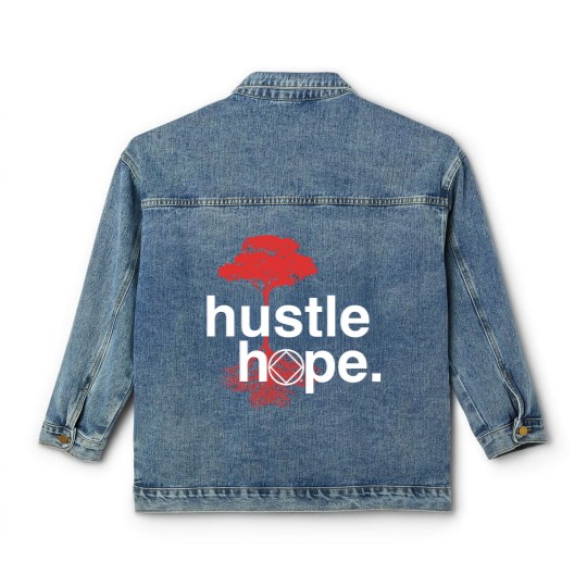Discover Hustle Hope NA Symbol Narcotics Anonymous NA Gifts Classic Women's Denim Jackets Classic Women's Denim Jackets