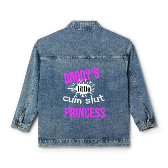 Discover Daddy's Little Cum Slut Princess Classic Women's Denim Jackets