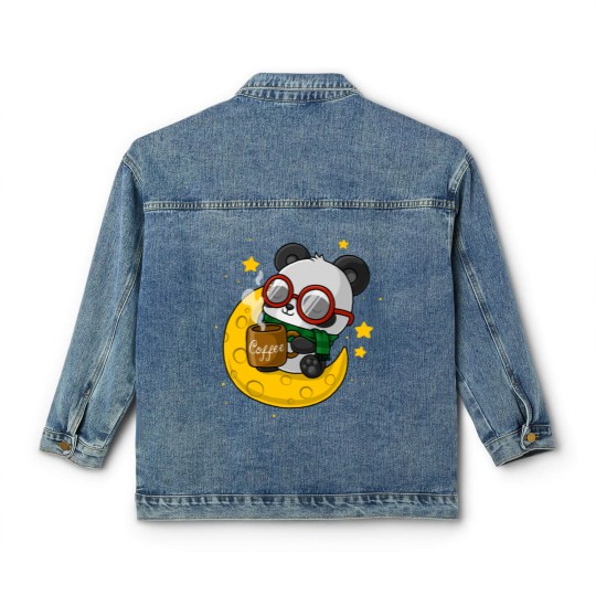 Discover Coffee Panda Classic Women's Denim Jackets