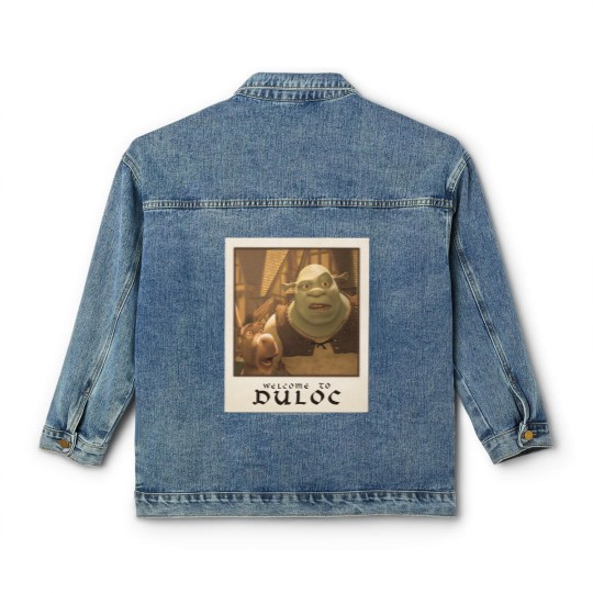Discover Shrek Welcome To Duloc Shrek And Donkey Polaroid Classic Women's Denim Jackets