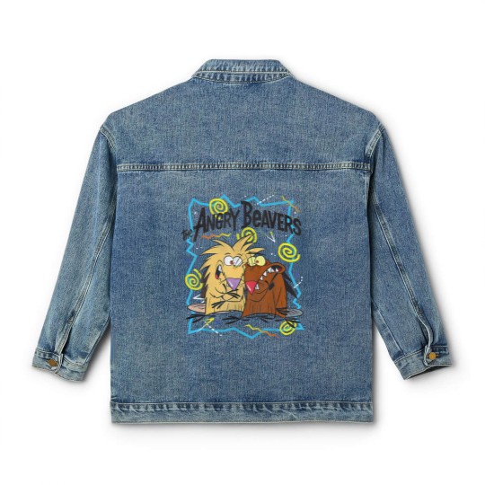 Discover Beaver Liquor Classic Women's Denim Jackets Nick 90s The Angry Beavers Insane Humorous