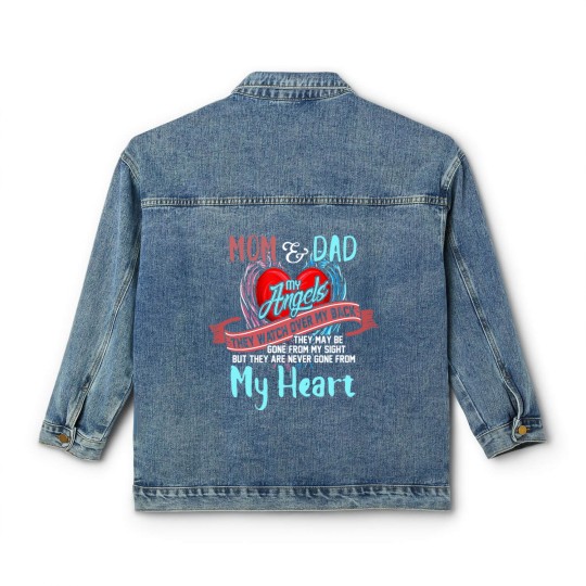 Discover Mom & Dad My Angels Classic Women's Denim Jackets - in memory of parents In Heaven Classic Women's Denim Jackets