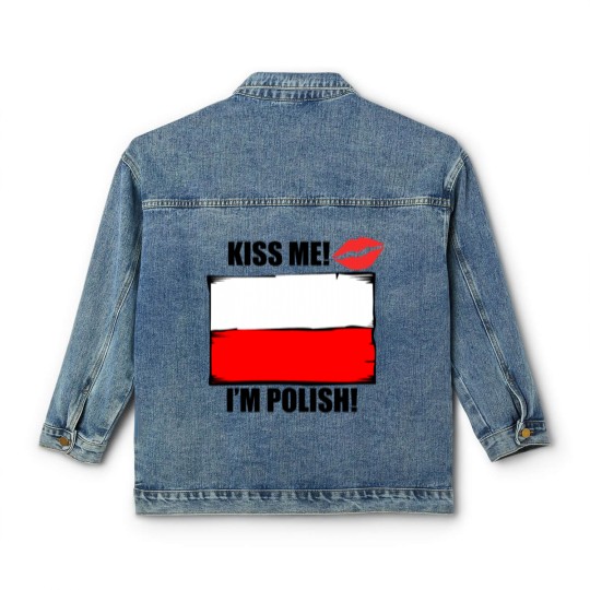 Discover Kiss Me I'm Polish Classic Women's Denim Jackets