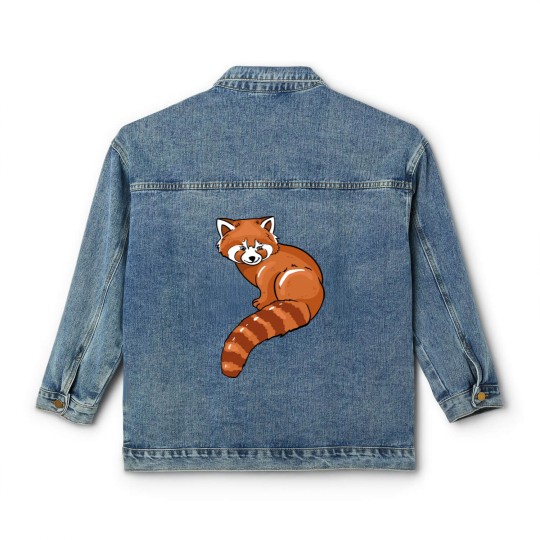 Discover Red Panda Lover Illustration Gifts Red Pandas Gift Classic Women's Denim Jackets