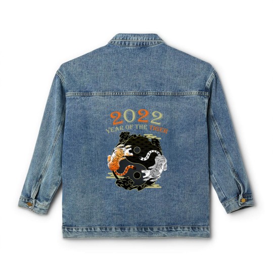 Discover Happy Great Chinese New Year 2022 Year Of The Tiger Classic Women's Denim Jackets
