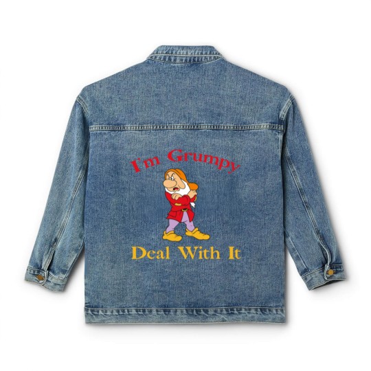 Discover I'm grumpy deal with it Classic Women's Denim Jackets