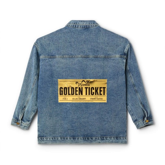 Discover Willy Wonka Golden Ticket Classic Women's Denim Jackets