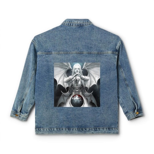 Discover Grimes Original Miss Anthropocene Cover Premium Classic Women's Denim Jackets