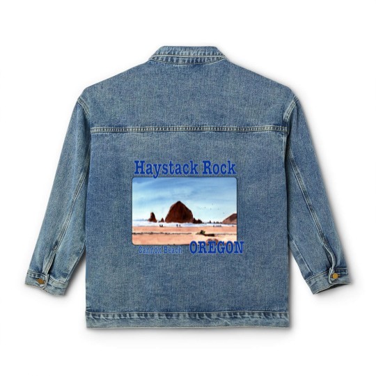 Discover Haystack Rock, Cannon Beach, Oregon - Haystack Rock - Classic Women's Denim Jackets