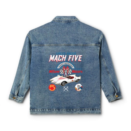 Discover Speed Racer Mach 5 Mifune Motors Classic Women's Denim Jackets