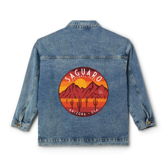 Discover Saguaro National Park - Saguaro National Park - Classic Women's Denim Jackets