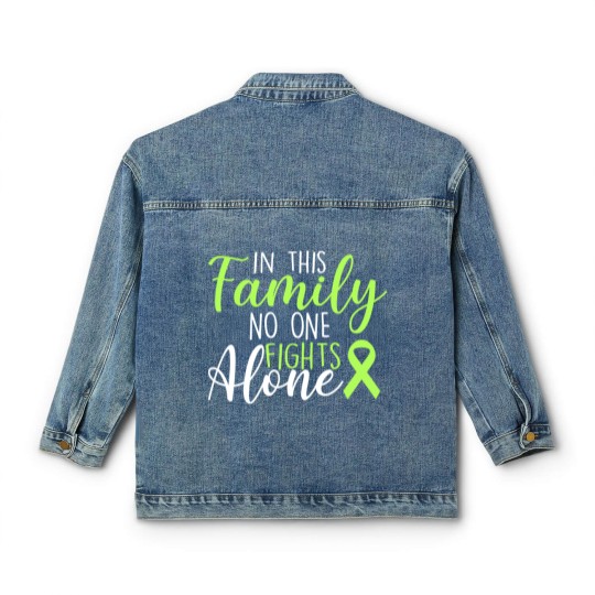 Discover Family Lymphoma Cancer Support no one Fight Alone - Lymphoma Cancer Support - Classic Women's Denim Jackets
