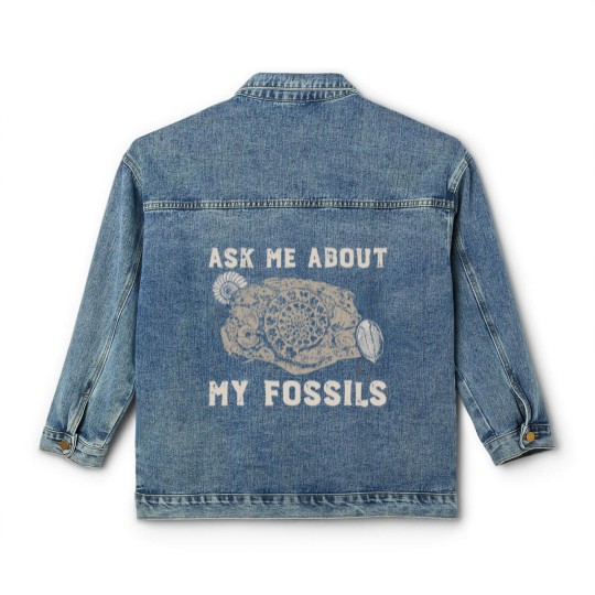 Discover Fossil Collector | Paleontologist Fossil Dino Gift Classic Women's Denim Jackets