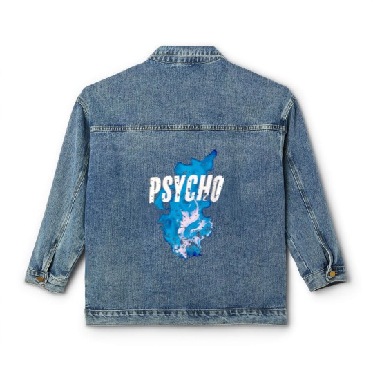Discover Psycho Blue Fire - Dave Psychodrama - Classic Women's Denim Jackets