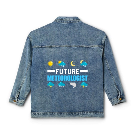 Discover Future Meteorologist Children Weather Forecaster Classic Women's Denim Jackets