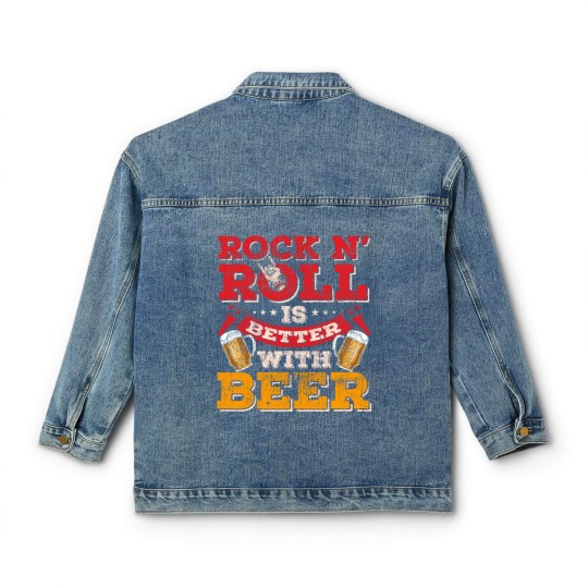 Discover rock n roll beer Classic Women's Denim Jackets