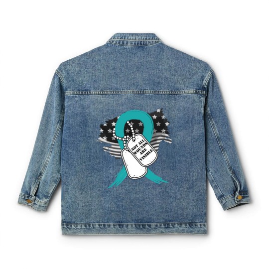 Discover Not all wounds are visible PTSD Awareness 22 Vete Classic Women's Denim Jackets