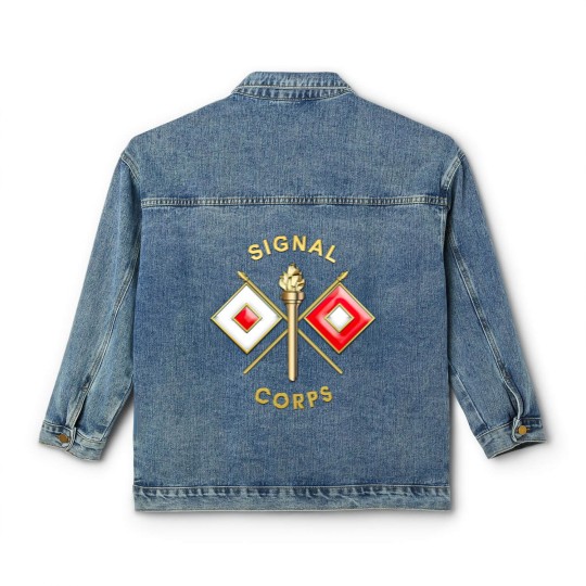 Discover Signal Corps Branch Insignia Classic Women's Denim Jackets