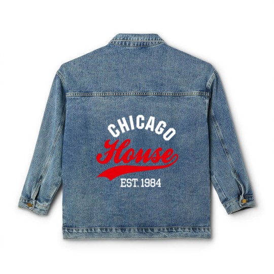 Discover Vintage Chicago house est. 1984 house music party Classic Women's Denim Jackets