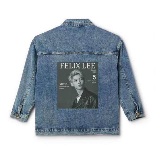 Discover Felix Lee Stray Kids Classic Women's Denim Jackets, B&W Stray Kids Graphic Classic Women's Denim Jackets, Felix Lee Stray Kids Kpop Classic Women's Denim Jackets