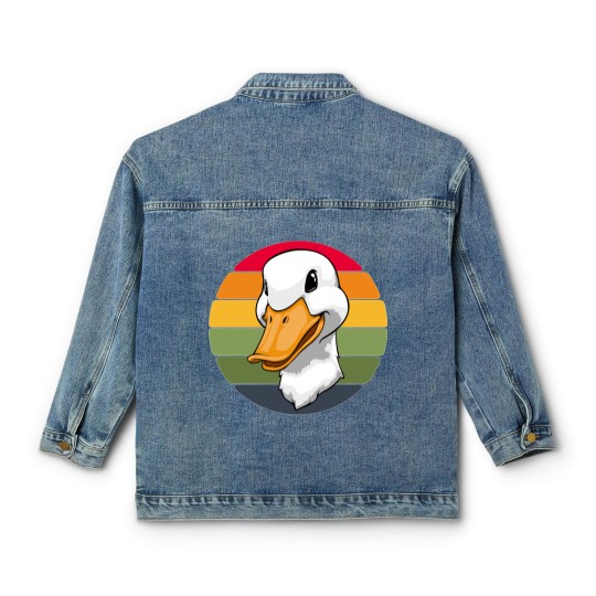 Discover Duck Head Retro Funny Water Ducklings Classic Women's Denim Jackets