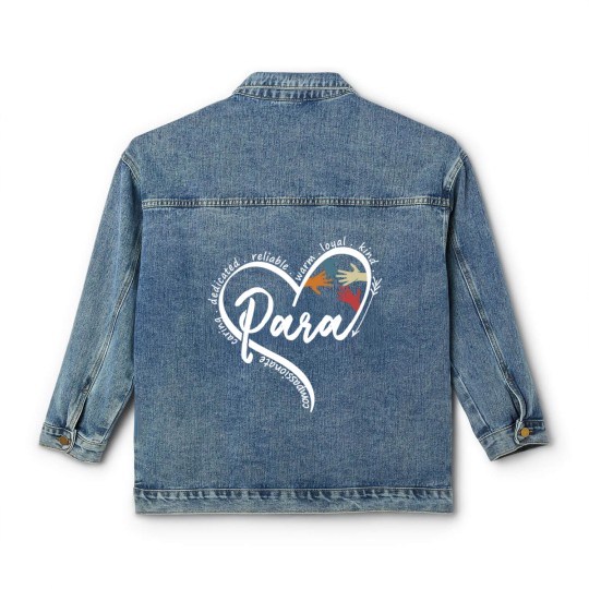 Discover Para Heart Paraprofessional Educator Paraeducator Classic Women's Denim Jackets