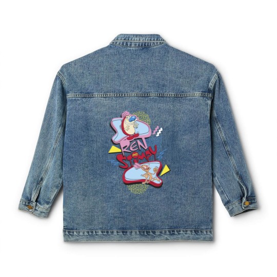 Discover Ren And Stimpy Nineties Classic Women's Denim Jackets