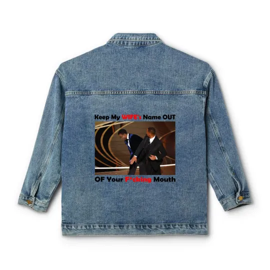 Discover Will Smith Smacks Chris Rocks Onstage Classic Women's Denim Jackets, Will Smith Classic Women's Denim Jackets, Will Smith Slapped Chris Rocks, 2022 Oscars, Meme Classic Women's Denim Jackets