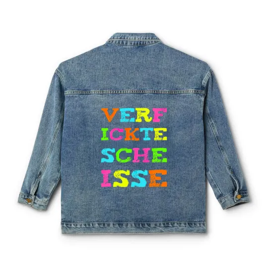 Discover Fucking shit Funny curse saying Classic Women's Denim Jackets