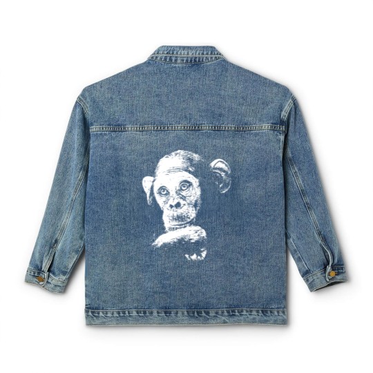 Discover Chimp - Chimpanzee - The malancholy thinker Classic Women's Denim Jackets