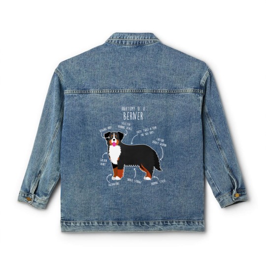 Discover Bernese Mountain Dog Anatomy - Bernese Mountain Dog - Classic Women's Denim Jackets