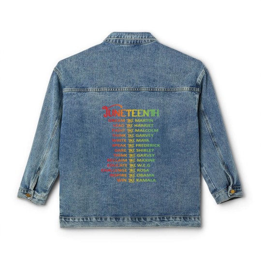 Discover Juneteenth Dream Like Leaders Black Men Women Boys Classic Women's Denim Jackets