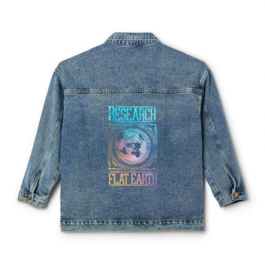 Discover Research Flat Earth #FlatEarth Classic Women's Denim Jackets