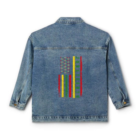 Discover Juneteenth American Flag Emancipation Melanin Black Pride Classic Women's Denim Jackets