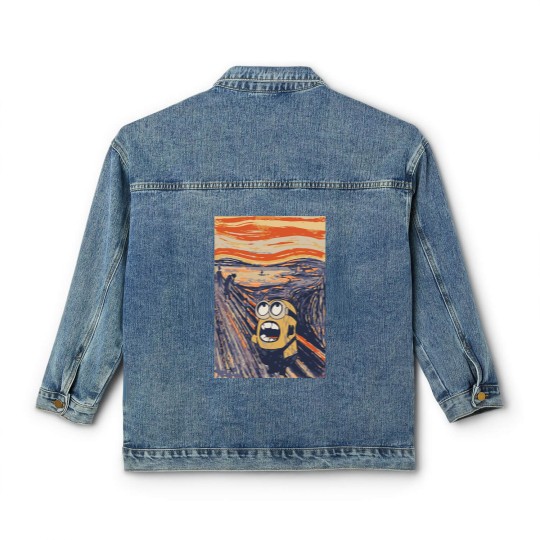Discover the screaming minion edvard munch - Minions Parody - Classic Women's Denim Jackets