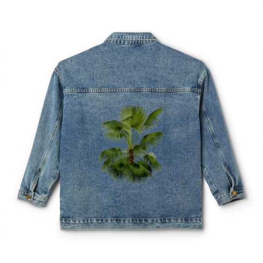 Discover Palm Tree Botanical Illustration Classic Women's Denim Jackets