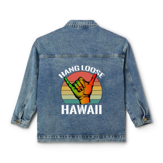 Discover Shaka Rasta Aloha Vintage Hang Loose hawaii gifts Classic Women's Denim Jackets
