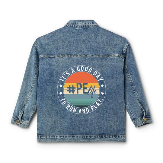 Discover Physical Education Teacher Classic Women's Denim Jackets, Good Day To Run Classic Women's Denim Jackets