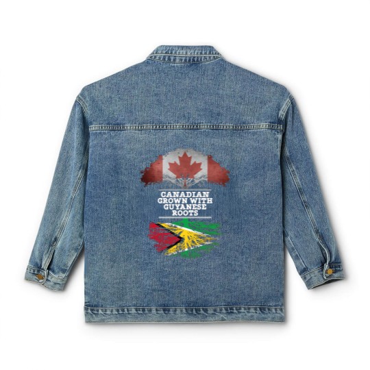 Discover Canadian Grown With Guyanese Roots - Gift for Guyanese With Roots From Guyana - Guyanese - Classic Women's Denim Jackets