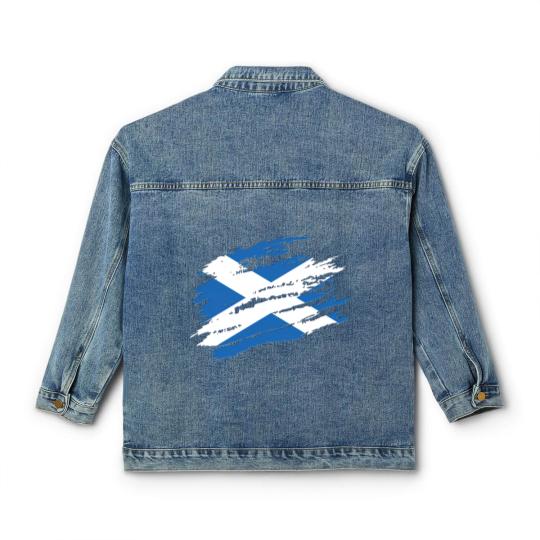 Discover Scottish Flag Scotland Football Rugby Cricket Classic Women's Denim Jackets