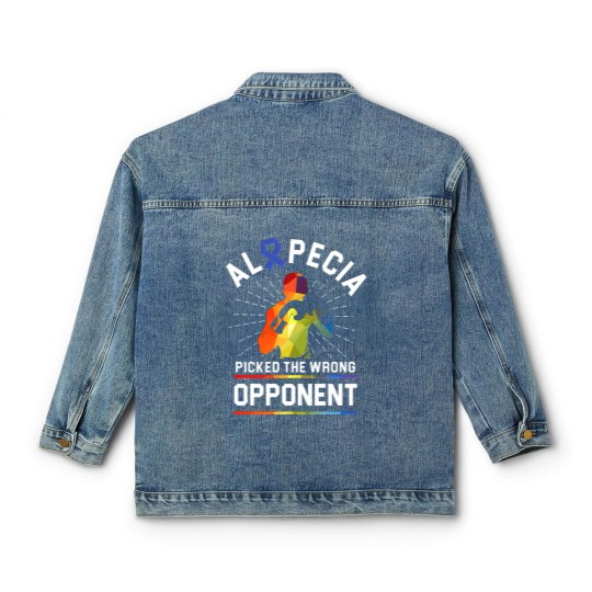 Discover Alopecia Awareness Hair Loss Warrior Beat Classic Women's Denim Jackets