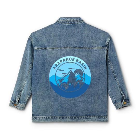 Discover Arapahoe Basin Classic Women's Denim Jackets, Skiing Gift Idea, Classic Women's Denim Jackets