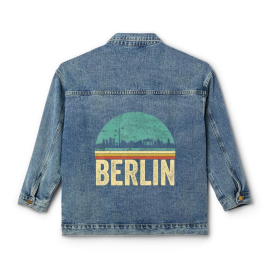 Discover Vintage 80s Retro Berlin Souvenir Skyline Berlin Classic Women's Denim Jackets