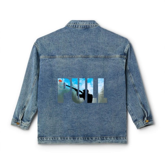 Discover Skeet Trap Clay Breaker Shotgun Shooting Sporting Classic Women's Denim Jackets